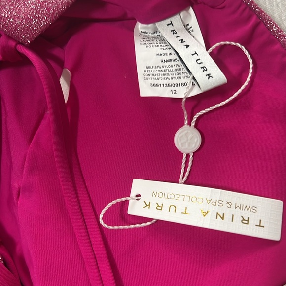 Trina Turk Cosmos Cut-Out One-Piece Swimsuit - Size 12 - Picture 4 of 4